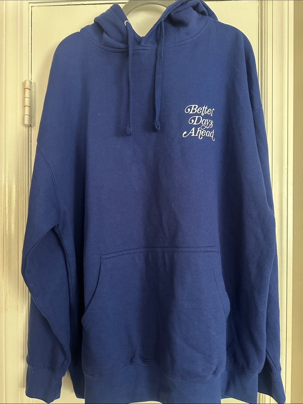 Men's Royal Blue 'Better Days Ahead' Crewneck Hoodie